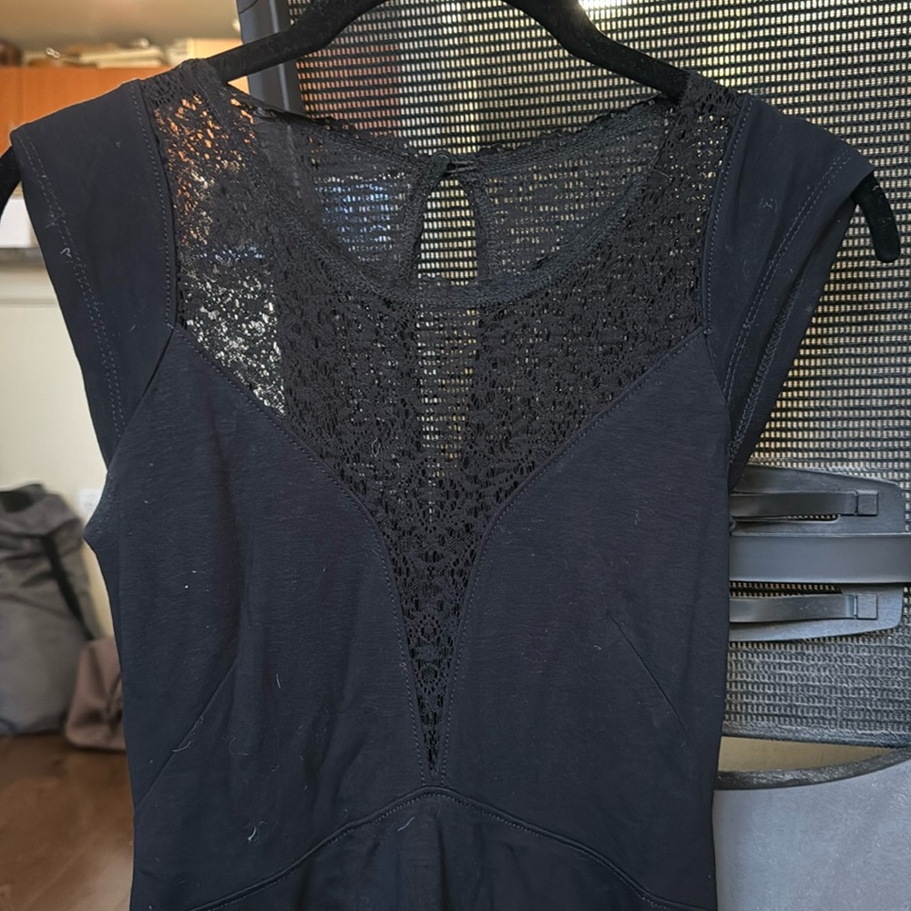 French connection black and lace dress